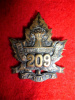 209th Battalion (Swift Current, Saskatchewan) Collar Badge 